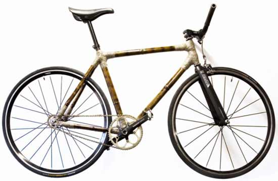 bicycle made from gleaned bamboo