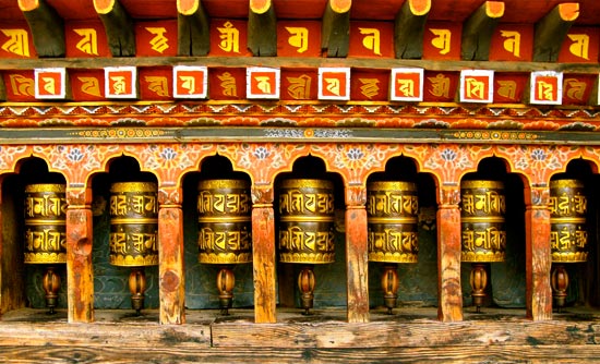 Bhutan Prayer Wheels - photo by Zenobia Barlow Bhutan Prayer Wheels - photo by Zenobia Barlow