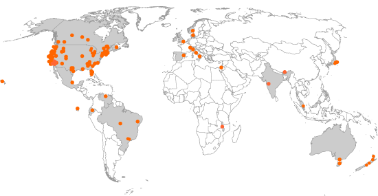 Map of CEL Seminar Attendees