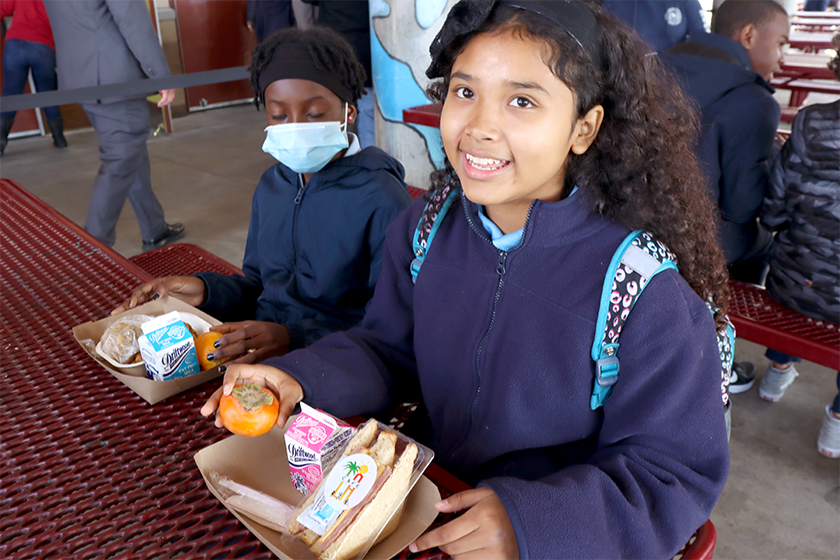 ALL LAUSD Students receive a breakfast and lunch FREE OF CHARGE