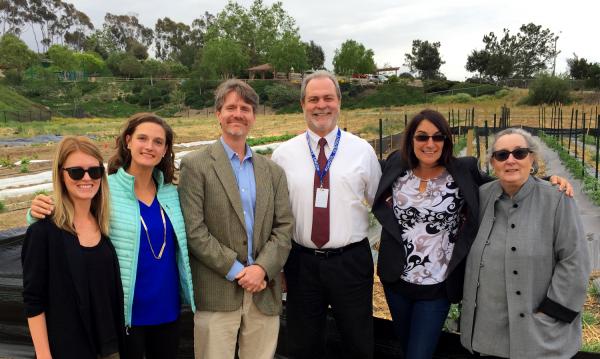 Farm Lab and Center for Ecoliteracy staff meet in the certified organic 10-acre garden in Encinitas.