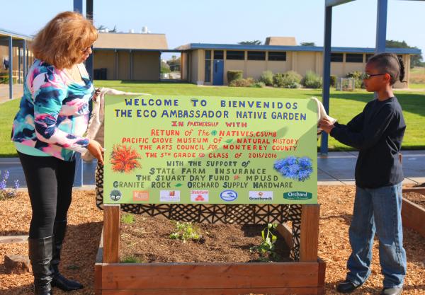 The Eco Ambassador Native Garden at a Monterey Peninsula school.