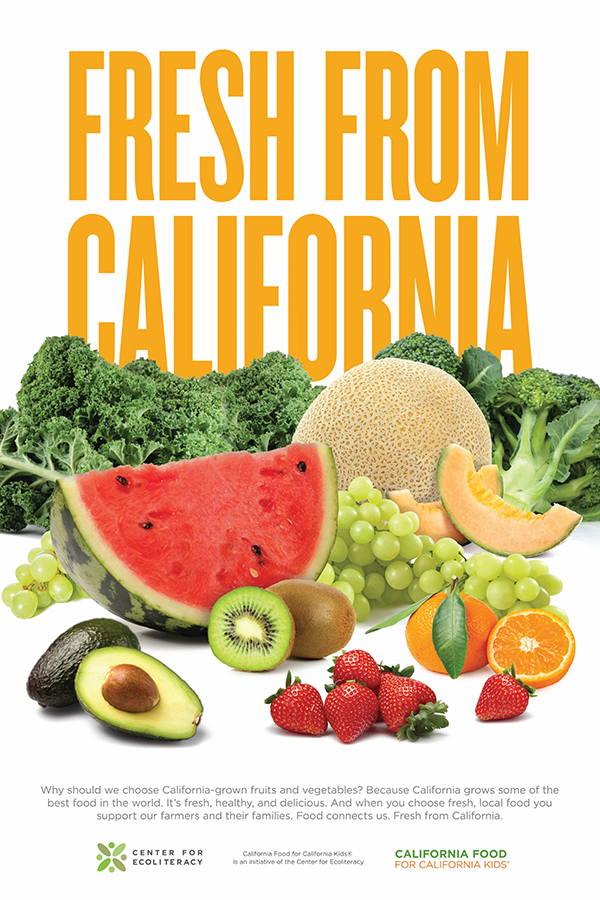 fresh from california produce poster